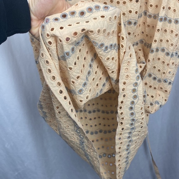 Anthropologie SAM & LAVI Chloe Eyelet Ruffle Mini Dress or Coverup - Size Small - Picture 8 of 10